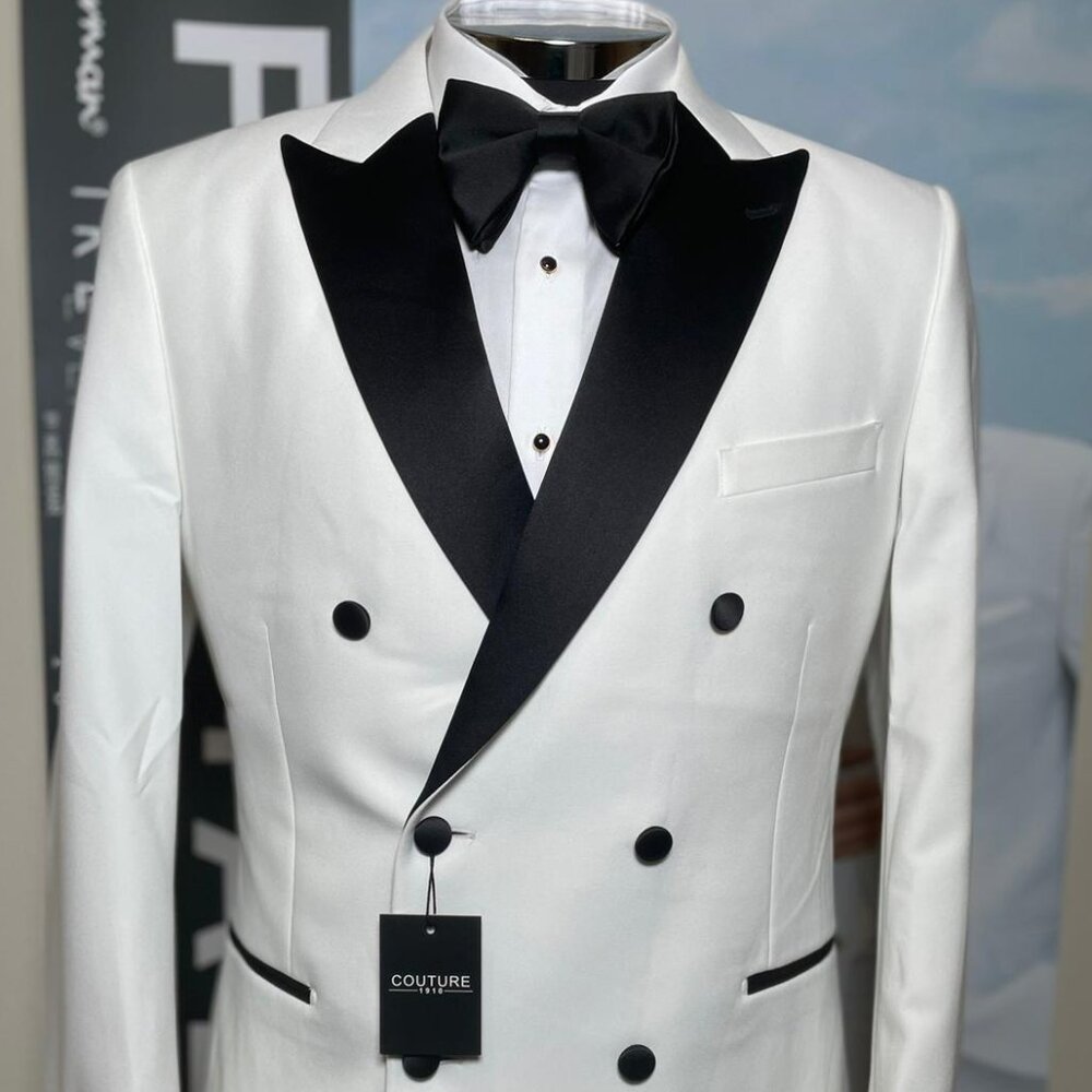 WHITE TUXEDO DINNER JACKET-COUTURE 1910